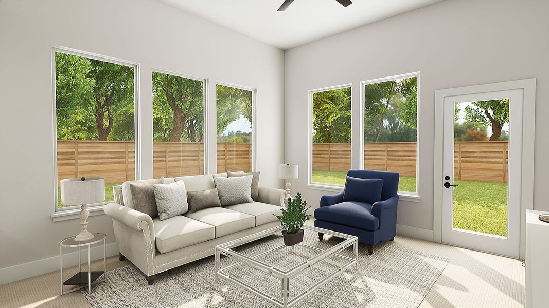 Representative furnished interior of a home built from the Avery by Tri Pointe Homes in The Meadows, Denton (Image 8).