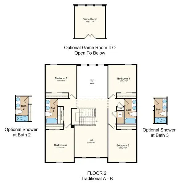 2D floor plan layout of this home in Lochside, Mount Dora, FL (Image 3).