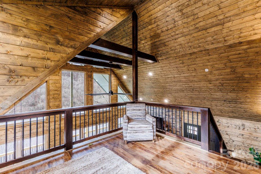 Exterior details and patio area of a home in , Maggie Valley (Image 4).
