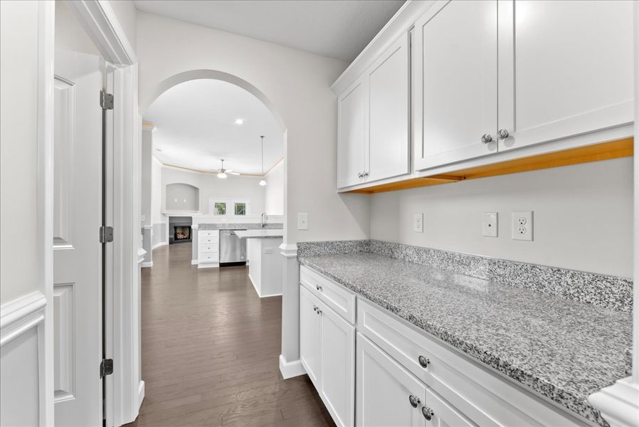 Representative furnished interior of a home built from the Addington by Enchanted Homes in Davis Heights, Inman (Image 16).