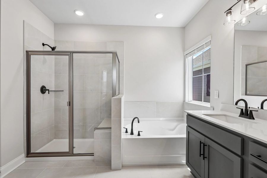 Primary Bathtub and Walk-in Shower Primary Bathtub and Walk-in Shower