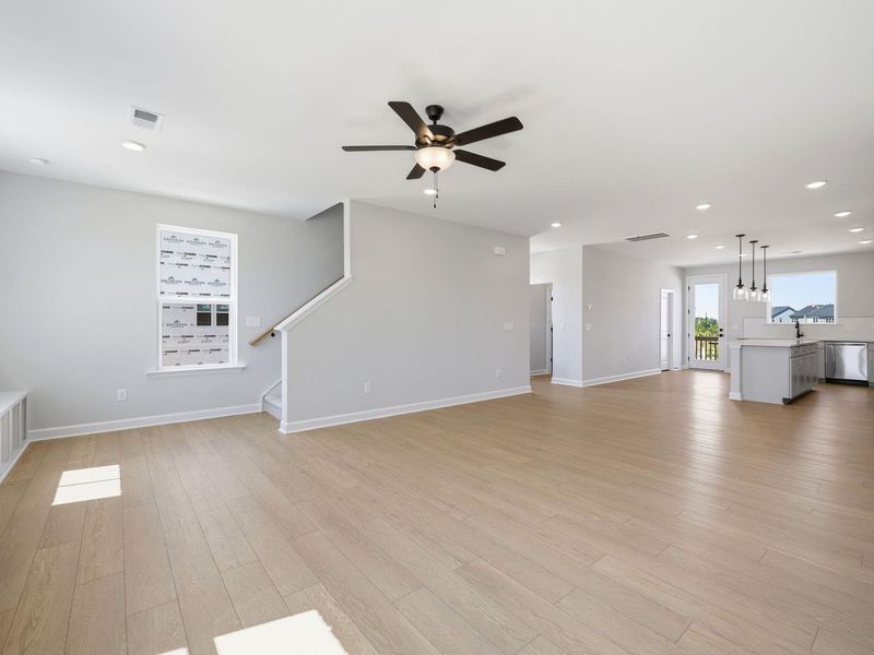 Spacious, unfurnished interior of a new home in Forestville Yard Townhomes, Knightdale (Image 20). Spacious, unfurnished interior of a new home in Forestville Yard Townhomes, Knightdale (Image 20).