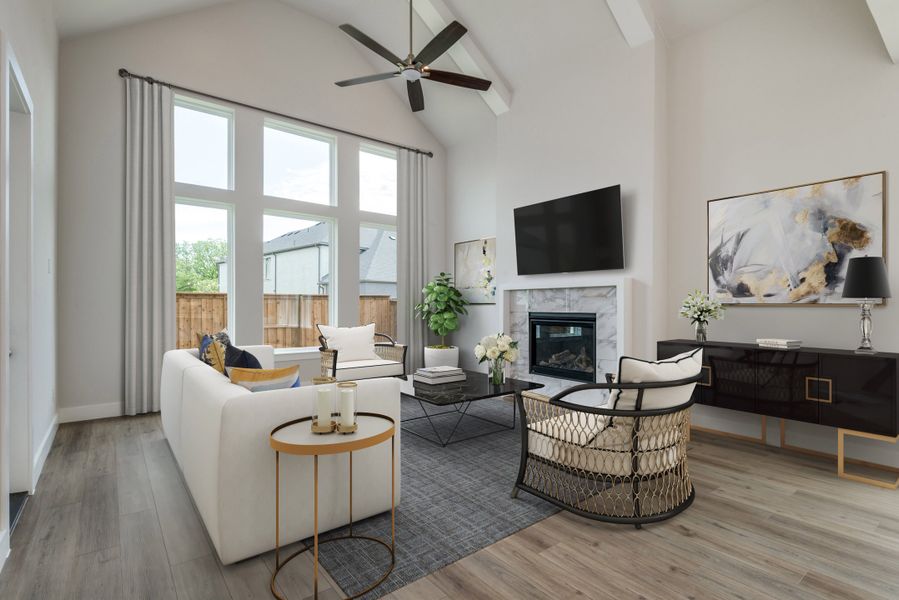 Representative furnished interior of a home built from the Weston II by Southgate Homes in Windsong Ranch 61' Series, Prosper (Image 5). Representative furnished interior of a home built from the Weston II by Southgate Homes in Windsong Ranch 61' Series, Prosper (Image 5).