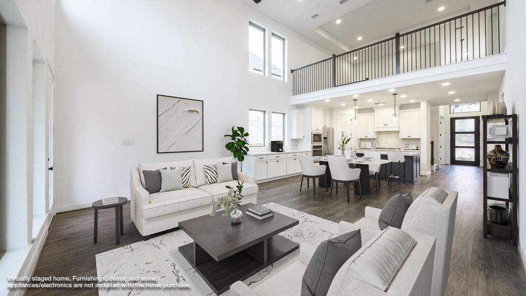 Furnished interior view inside a new home in Parkside on the River West, Georgetown (Image 4).