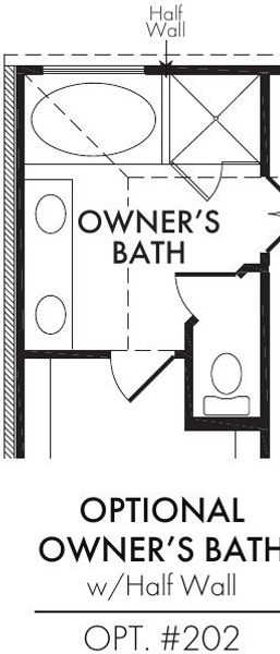 Master Bath – Tub Shower 1/2 Wall Master Bath – Tub Shower 1/2 Wall