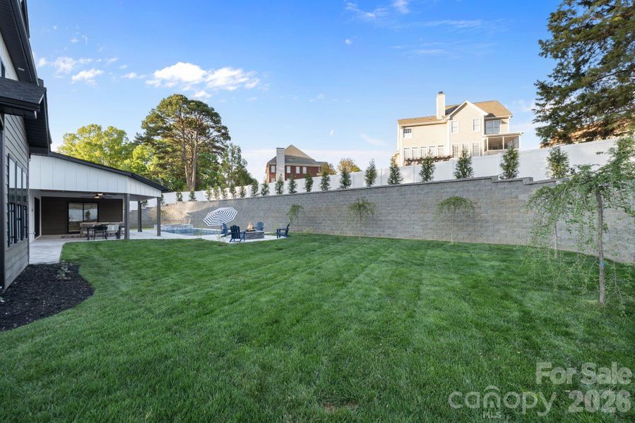 expansive flat yard