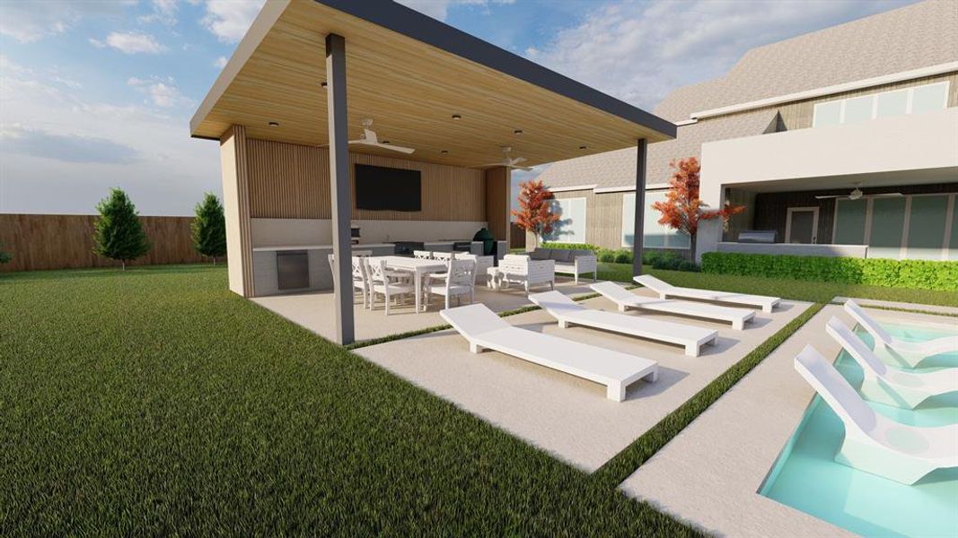 Exterior details and patio area of a home in , Frisco (Image 21).