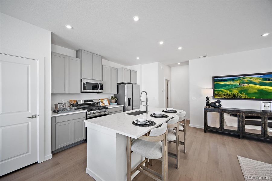 Furnished interior view inside a new home in The Commons at Victory Ridge, Colorado Springs (Image 12).