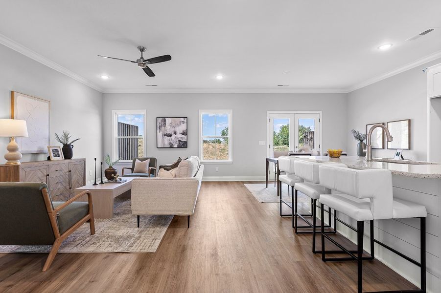 Furnished interior in a model home at The Abaco in Cleveland (Image 10).