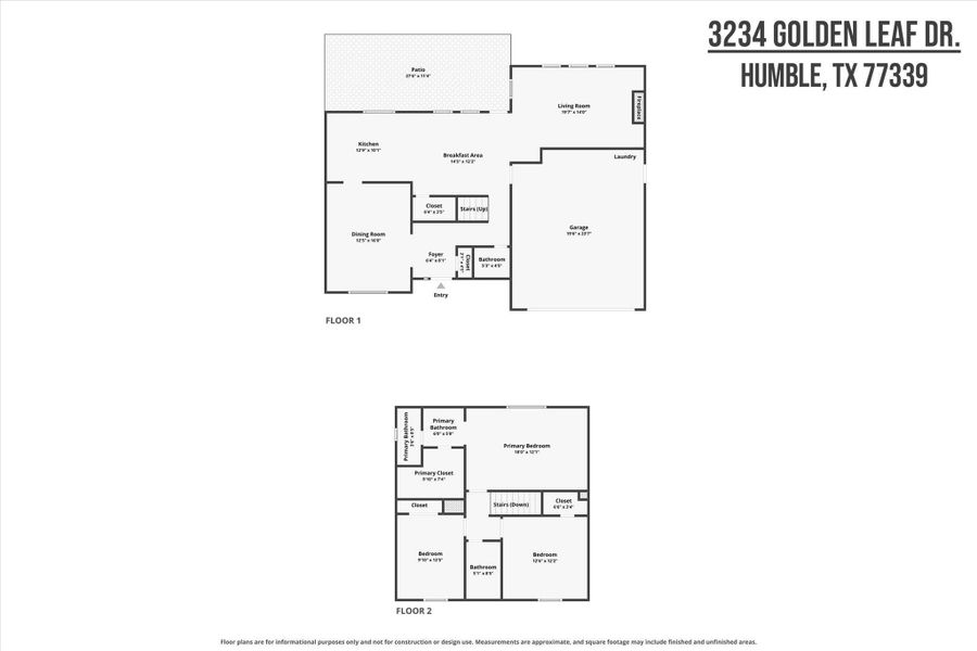 2D floor plan layout of this home in , Kingwood, TX (Image 5).