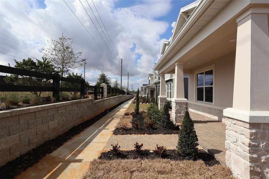 Exterior details and patio area of a home in Lake Star at Ovation, Winter Garden (Image 2). Exterior details and patio area of a home in Lake Star at Ovation, Winter Garden (Image 2).