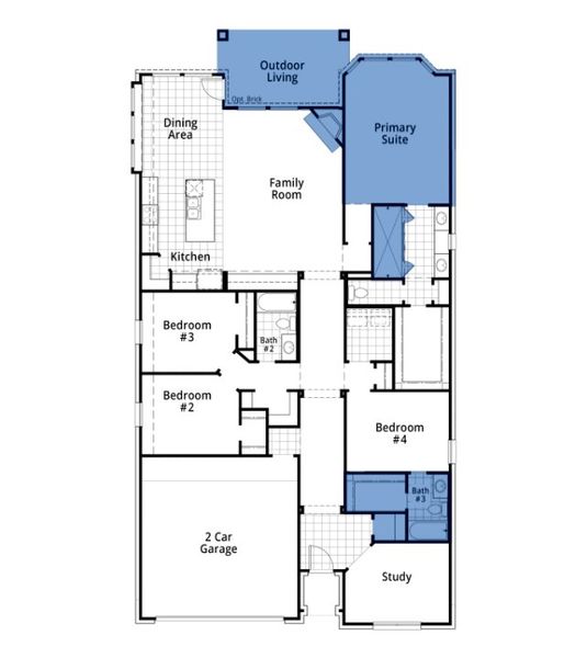 2D floor plan layout of this home in Tavolo Park, Fort Worth, TX (Image 4). 2D floor plan layout of this home in Tavolo Park, Fort Worth, TX (Image 4).