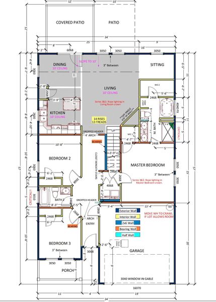 2D floor plan layout of this home in Bent Tree, Gaffney, SC (Image 5).