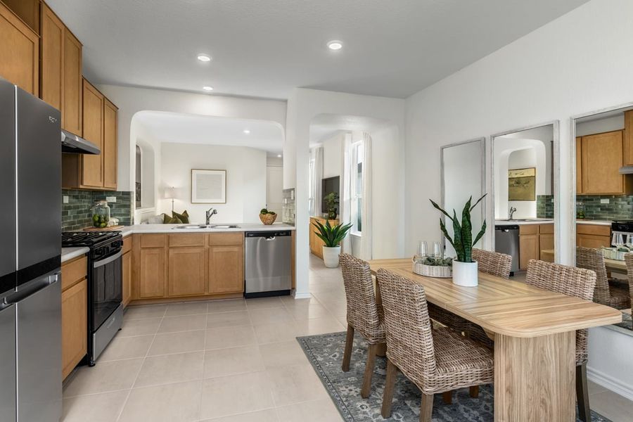 Representative furnished interior of a home built from the 1243 Modeled by KB Home in Punta Verde, Converse (Image 5). Representative furnished interior of a home built from the 1243 Modeled by KB Home in Punta Verde, Converse (Image 5).