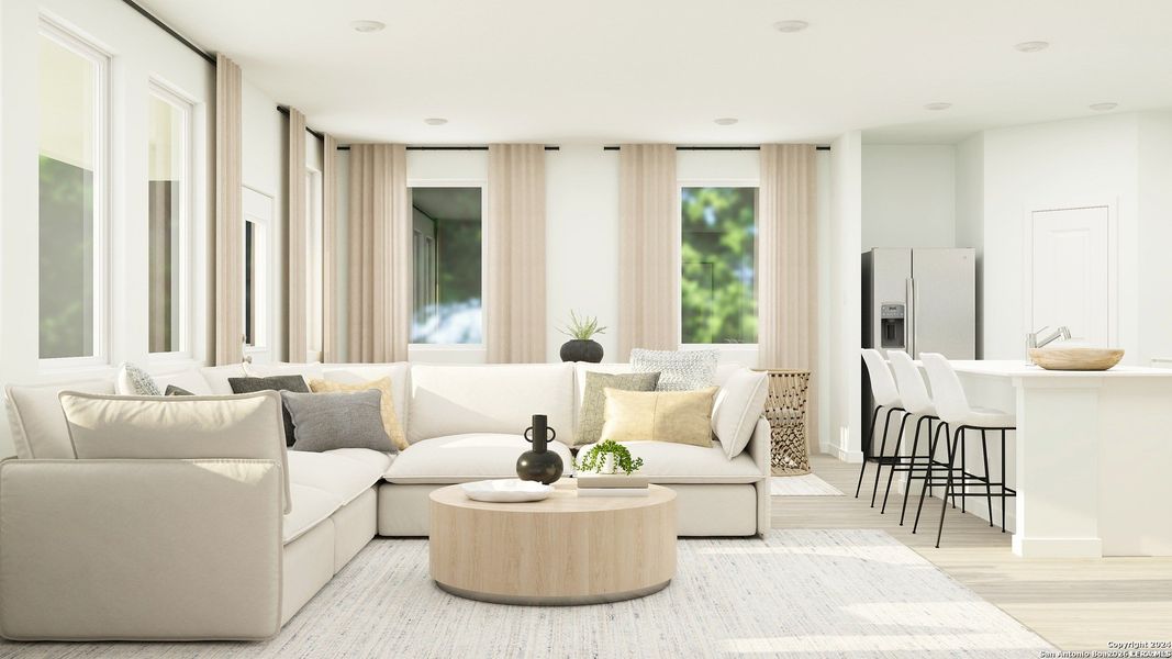 Furnished interior view inside a new home in Brookmill: Classic Collection, San Antonio (Image 4). Furnished interior view inside a new home in Brookmill: Classic Collection, San Antonio (Image 4).