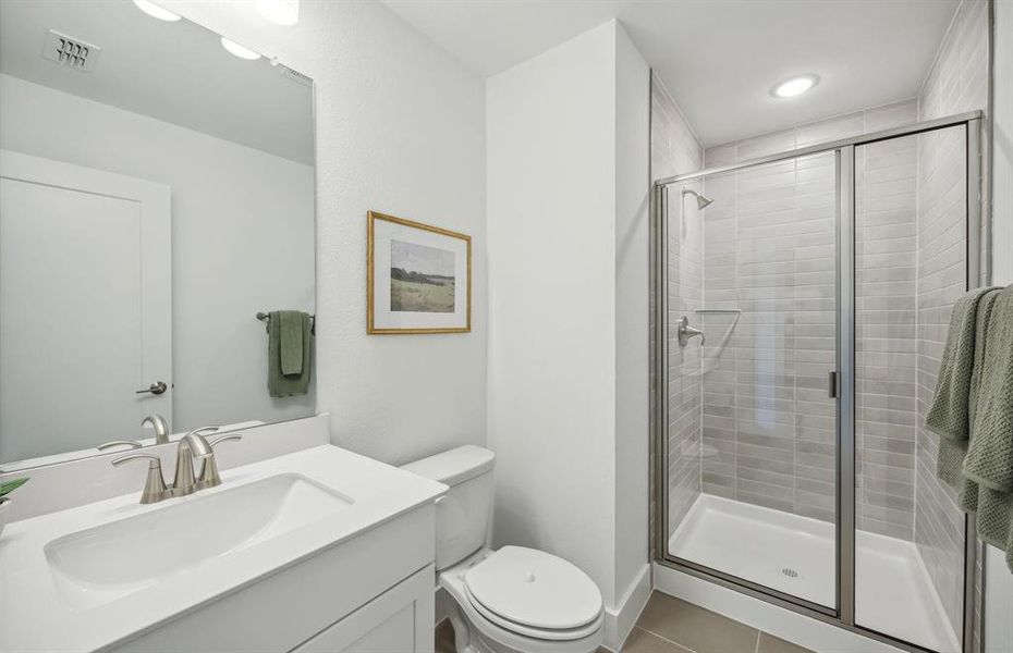 Spacious secondary bathroom *Model Representation*