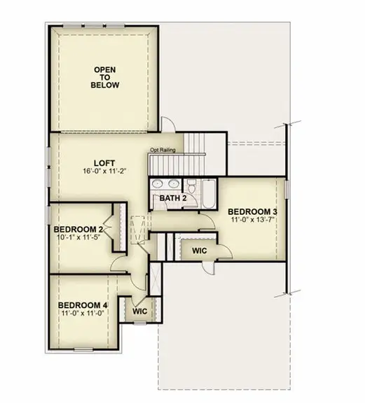 2D floor plan layout for the Freedom by Rockwell Homes in Wildflower Ranch, Fort Worth, TX (Image 6).