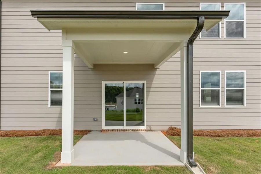 Exterior details and patio area of a home in Reserve at Gum Springs, Jefferson (Image 8). Exterior details and patio area of a home in Reserve at Gum Springs, Jefferson (Image 8).