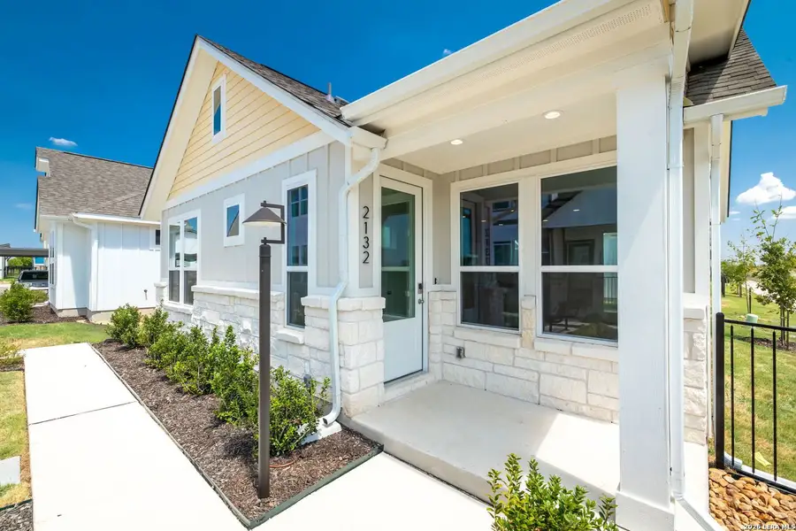 Exterior details and patio area of a home in Garten Haus, New Braunfels (Image 3).