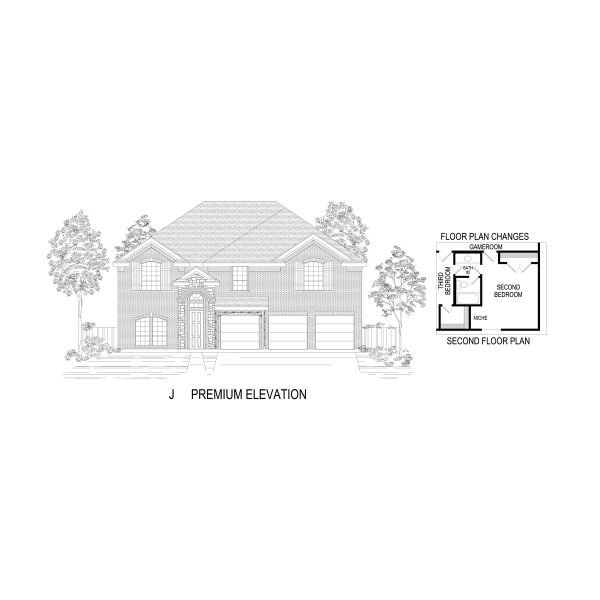 Representative rendering of the exterior for the Boston 2F (w/Media) by First Texas Homes (Image 23).