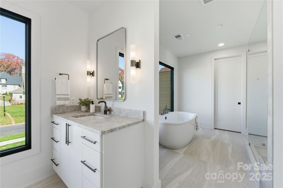 Furnished interior view inside a new home in , Matthews (Image 43).