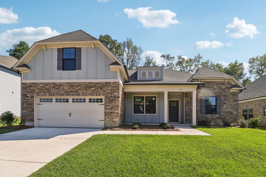 Representative exterior photo of a completed home built from the Edisto II by Great Southern Homes in The Cove, Sumter, SC (Image 2). Representative exterior photo of a completed home built from the Edisto II by Great Southern Homes in The Cove, Sumter, SC (Image 2).