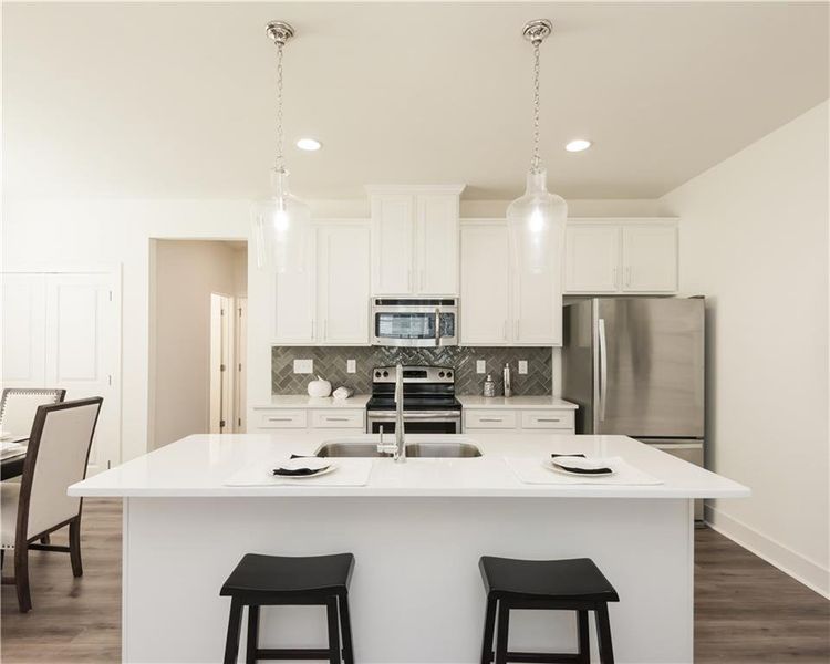 Furnished interior view inside a new home in Tribute, Hoschton (Image 4).