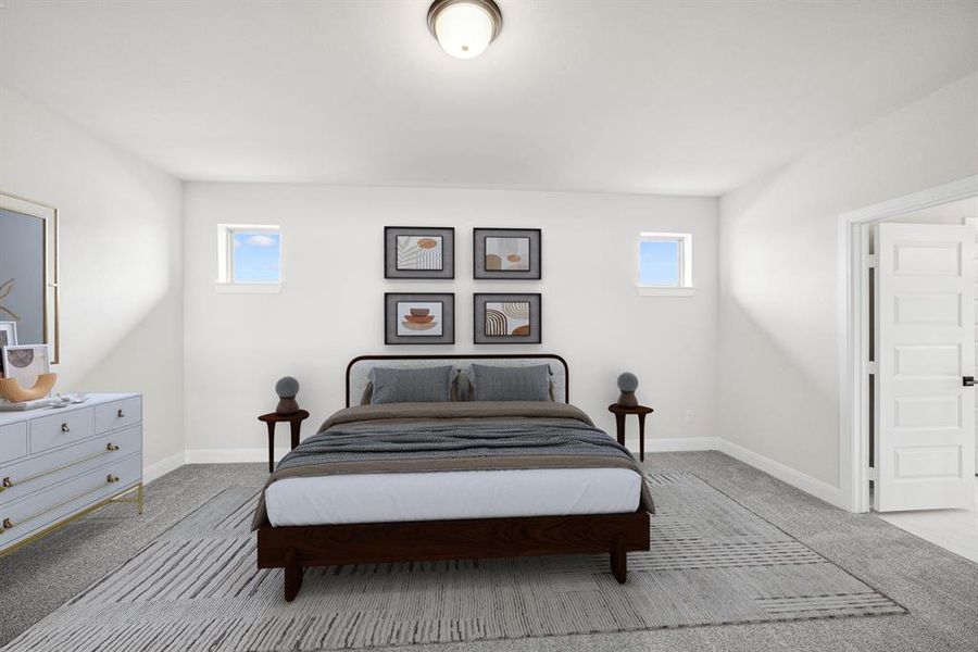 Furnished interior view inside a new home in Karis - Village Series, Crowley (Image 11). Furnished interior view inside a new home in Karis - Village Series, Crowley (Image 11).