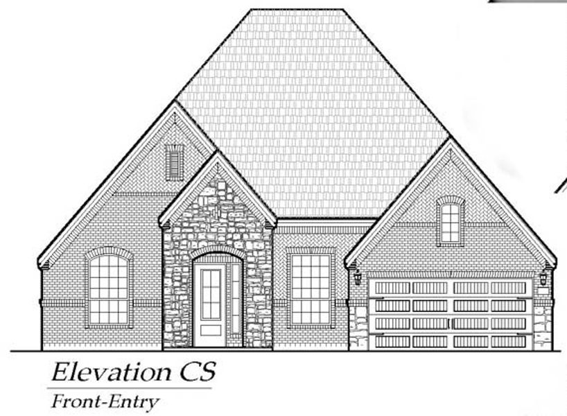 Exterior rendering of this home design in Lakeview Heights, Azle, TX (Image 29).