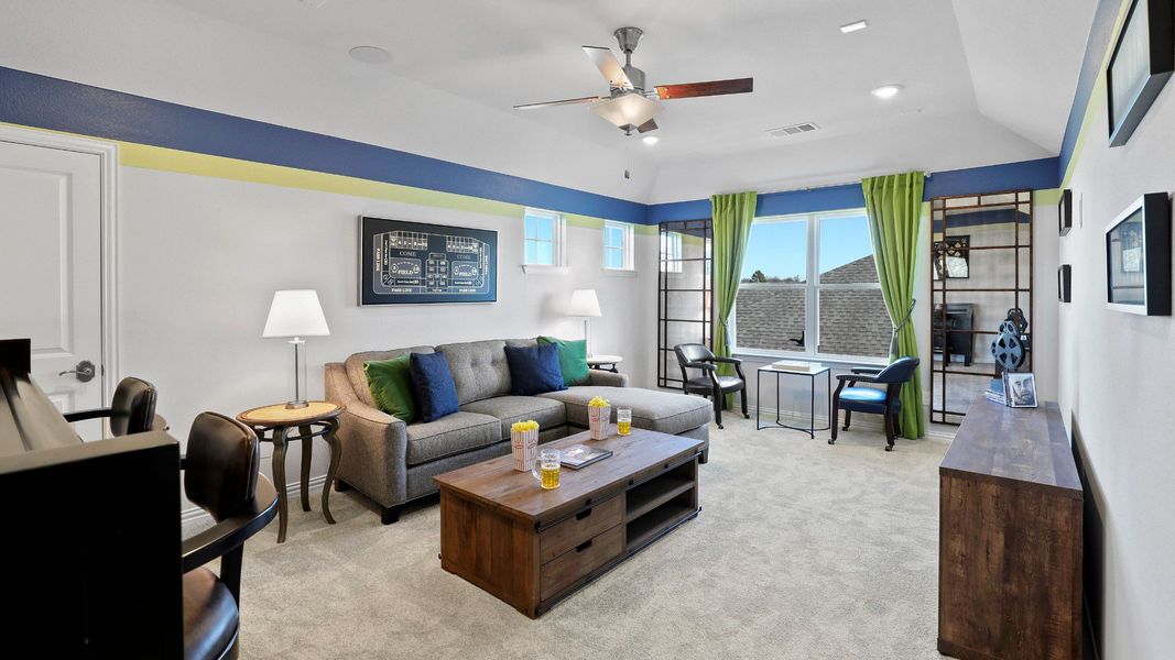 Representative furnished interior of a home built from the Laurel by Brightland Homes in Sunterra, Katy (Image 14).