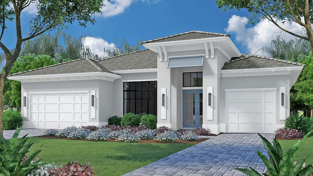 2D floor plan layout for the Keenan by GHO Homes in Tesoro Club, Port St. Lucie, FL (Image 95).