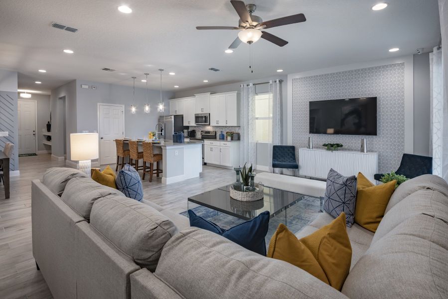 Representative furnished interior of a home built from the Miles by Risewell Homes in Harrell Oaks, Orlando (Image 12).