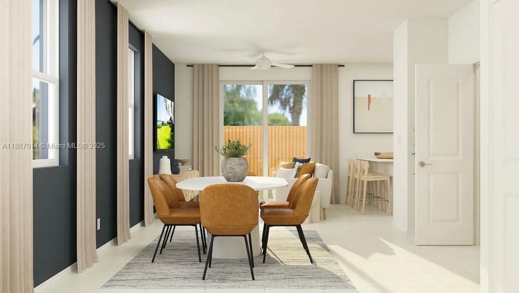 Furnished interior view inside a new home in , Miami (Image 2). Furnished interior view inside a new home in , Miami (Image 2).