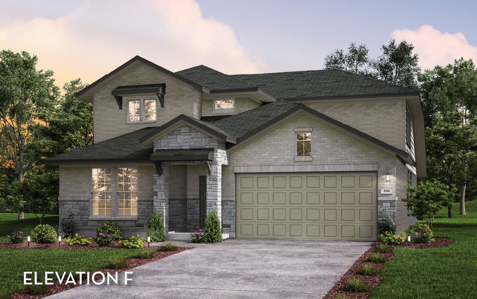 Representative exterior photo of a completed home built from the Yuma by CastleRock Communities in Newport, Crosby, TX (Image 39).