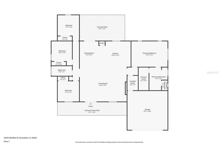 2D floor plan layout of this home in , Dunnellon, FL (Image 5).