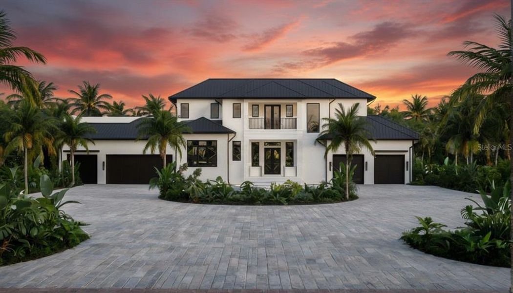 Front exterior of a new home in , Sarasota, FL, highlighting curb appeal (Image 1).