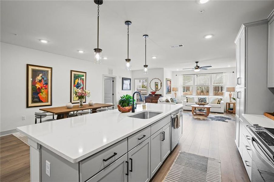 Furnished interior view inside a new home in Gatherings® at Herrington, Cumming (Image 21).