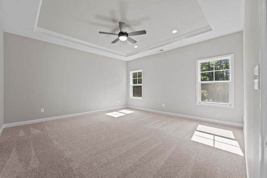 Representative unfurnished interior of a home built from the Weymouth by Caviness & Cates Communities in Bartlett Manor, Youngsville (Image 61).
