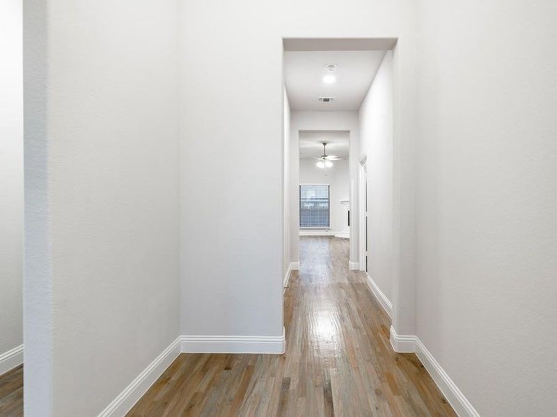 Long entry hallway Long entry hallway