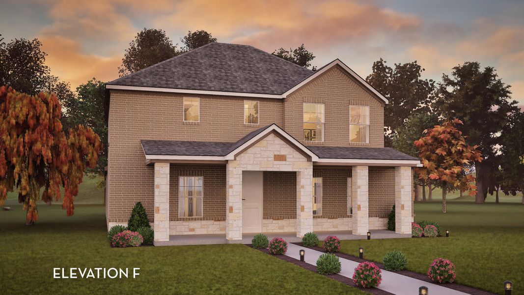 Representative exterior photo of a completed home built from the Kimble by CastleRock Communities in Paramount, Kyle, TX (Image 15).