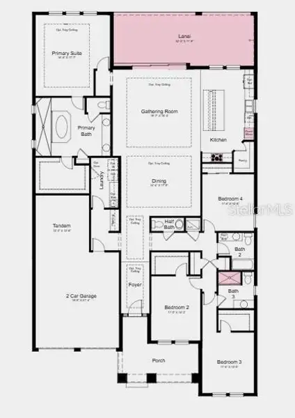 2D floor plan layout of this home in Harvest at Ovation, Winter Garden, FL (Image 2). 2D floor plan layout of this home in Harvest at Ovation, Winter Garden, FL (Image 2).