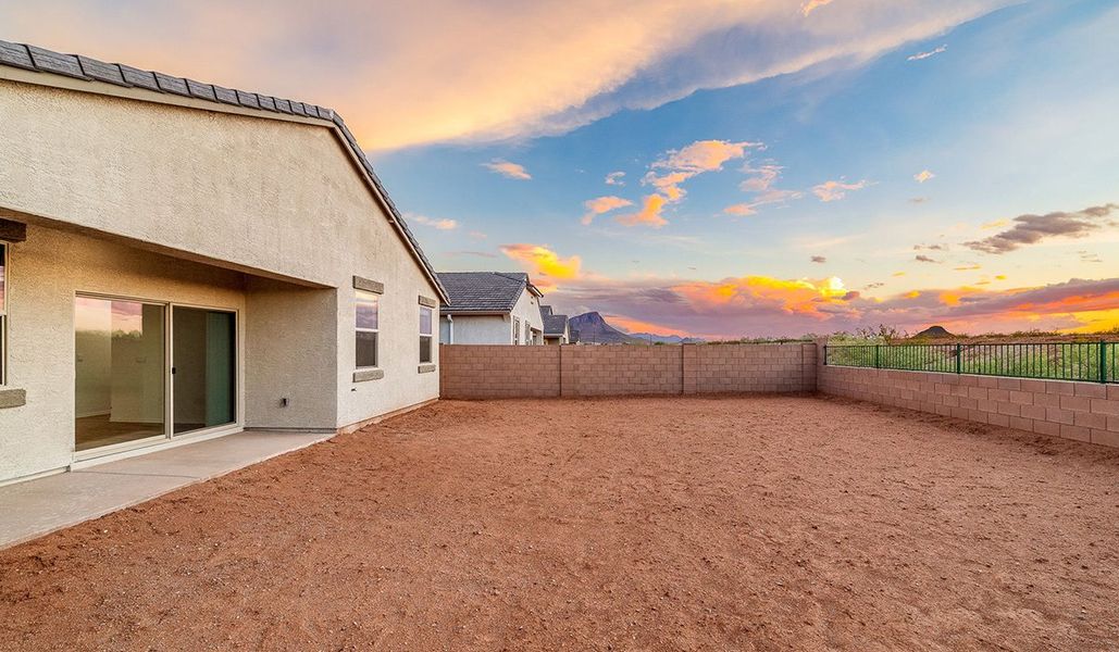 Exterior details and patio area of a home in Saguaro Bloom, Marana (Image 21).