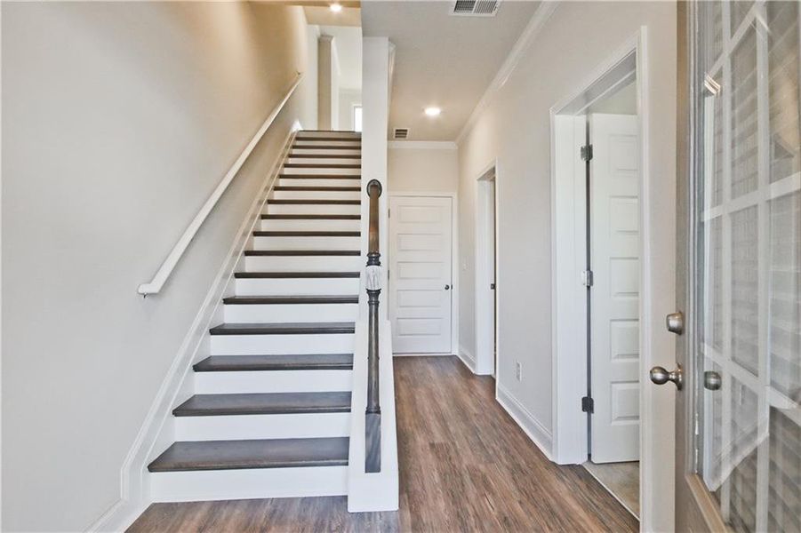Spacious, unfurnished interior of a new home in Towns at Enclave, Lawrenceville (Image 7). Spacious, unfurnished interior of a new home in Towns at Enclave, Lawrenceville (Image 7).
