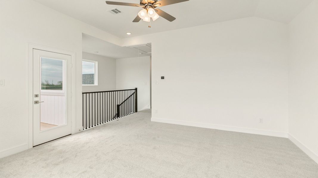 Representative furnished interior of a home built from the Valencia by Brightland Homes in Bridgeland Central, Cypress (Image 22).