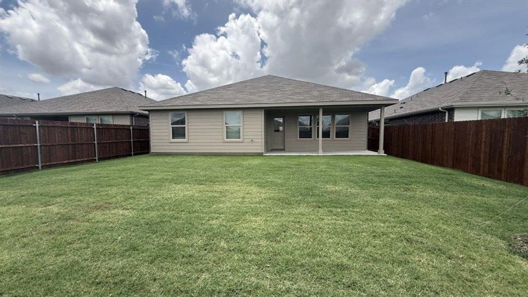 Exterior details and patio area of a home in Rosewood at Beltmill, Fort Worth (Image 2).