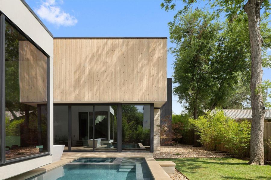 Exterior details and patio area of a home in , Austin (Image 23).