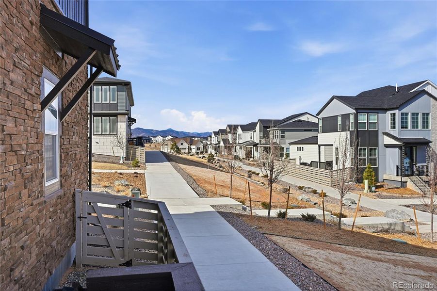 Corner lot / side of home / walking path
