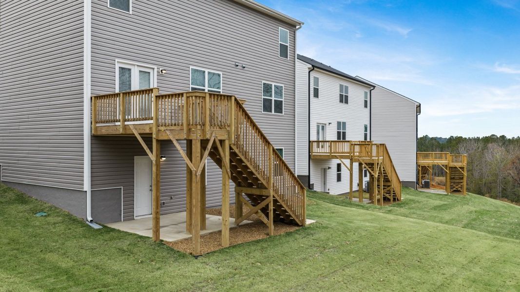 Exterior details and patio area of a home in Captain's Corner, Grovetown (Image 2).