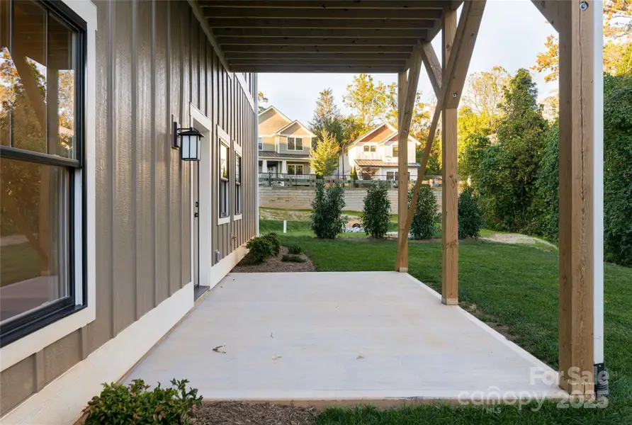 Exterior details and patio area of a home in , Asheville (Image 3). Exterior details and patio area of a home in , Asheville (Image 3).