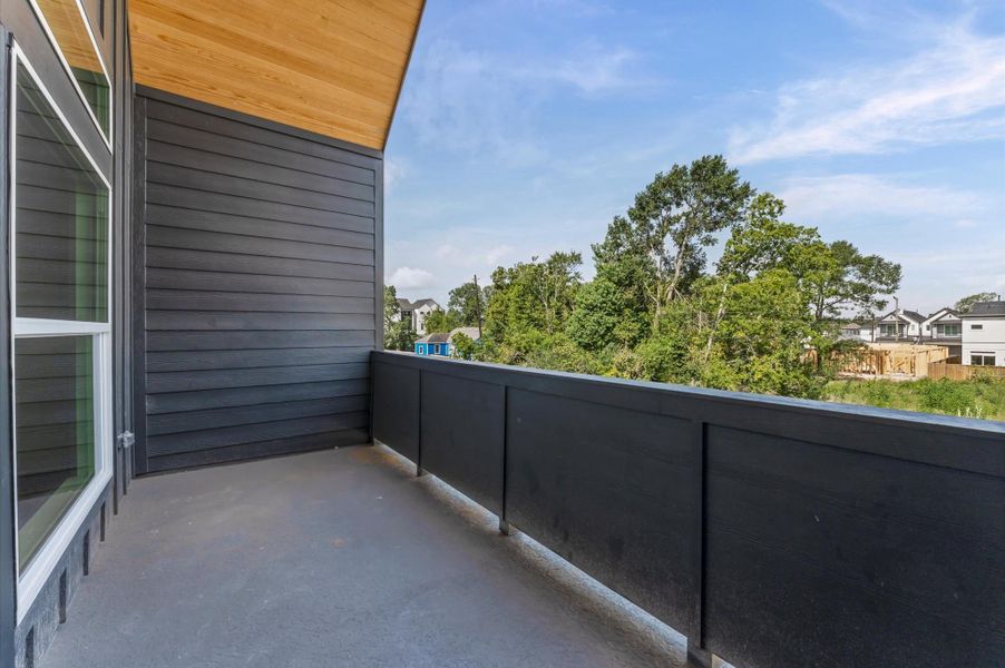 Large balcony off primary bedroom.